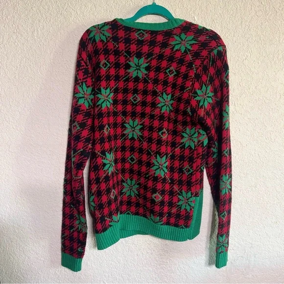 Celebrate Together Ugly Christmas Cat Sweater Funny size Large - Picture 2 of 7